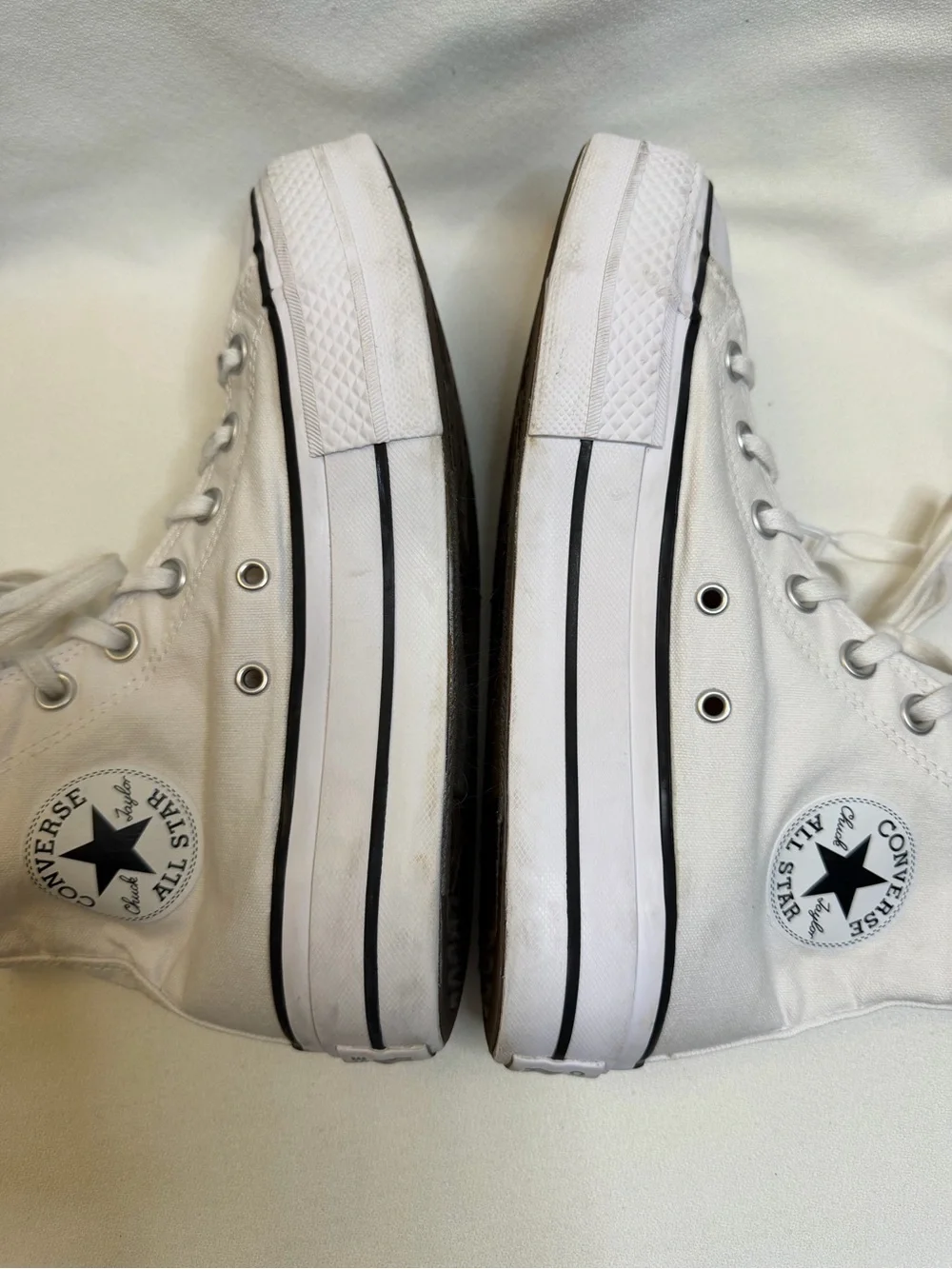 Converse Chuck Taylor All Star Lift Platform High Top White Canvas Womens 7.5